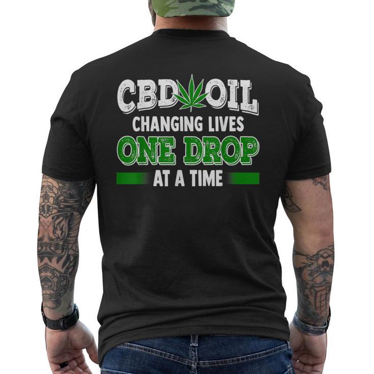 Cbd Oil Cannabinoid Hemp Heals Slogan Quote Fun Men's T-shirt Back Print