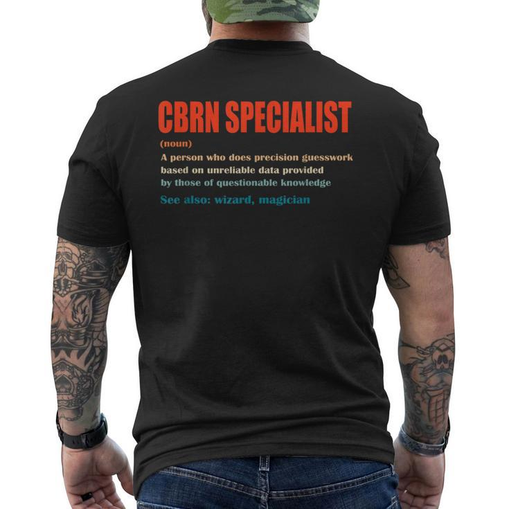 Cbrn Specialist Vintage Definition Wizard Magician Men's T-shirt Back Print