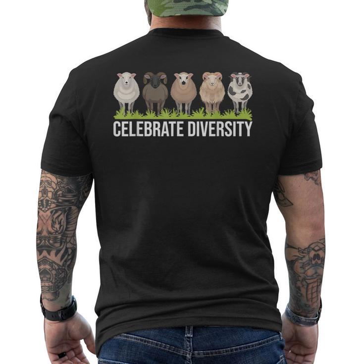 Celebrate Diversity Sheep Whisperer Herder Farmer Men's T-shirt Back Print