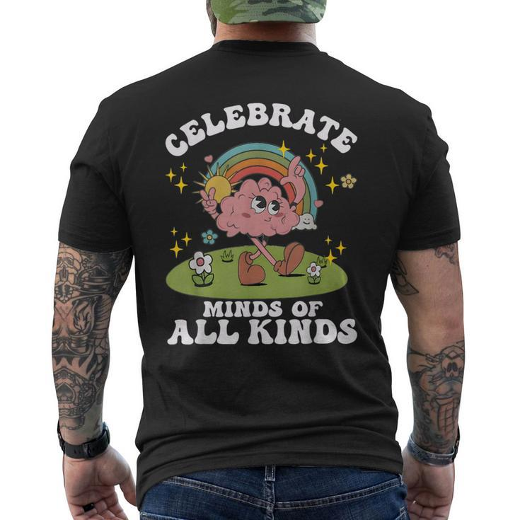 Celebrate Minds Of All Kinds Neurodiversity Autism Awareness Men's T-shirt Back Print