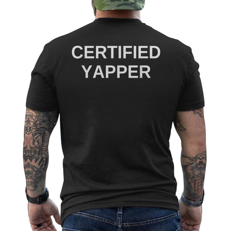 Certified Yapper Sarcastic Men's T-shirt Back Print