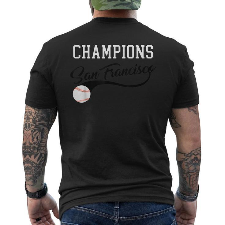 Champions San Francisco Baseball Fan Retro Vintage Graphic Men's T-shirt Back Print