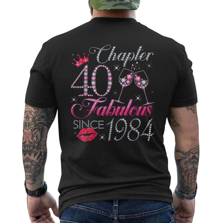 Chapter 40 Fabulous Since 1984 40Th Birthday For Women Men's T-shirt Back Print