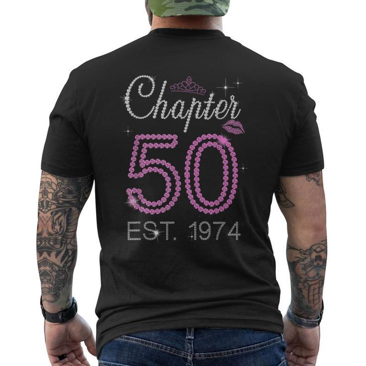 Chapter 50 Est 1974 50 Years Old 50Th Birthday Queen Women Men's T-shirt Back Print