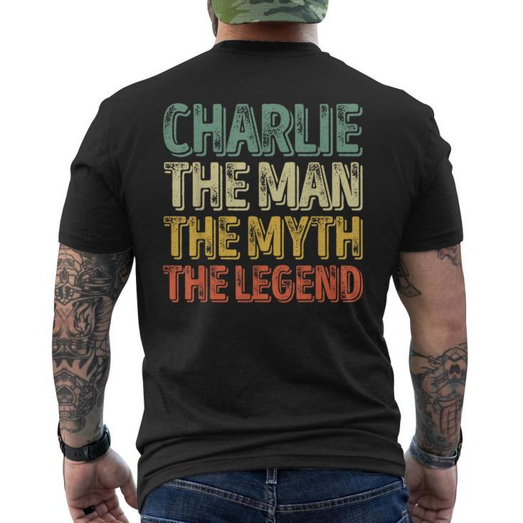 Charlie The Man The Myth The Legend First Name Charlie Men's T-shirt Back Print