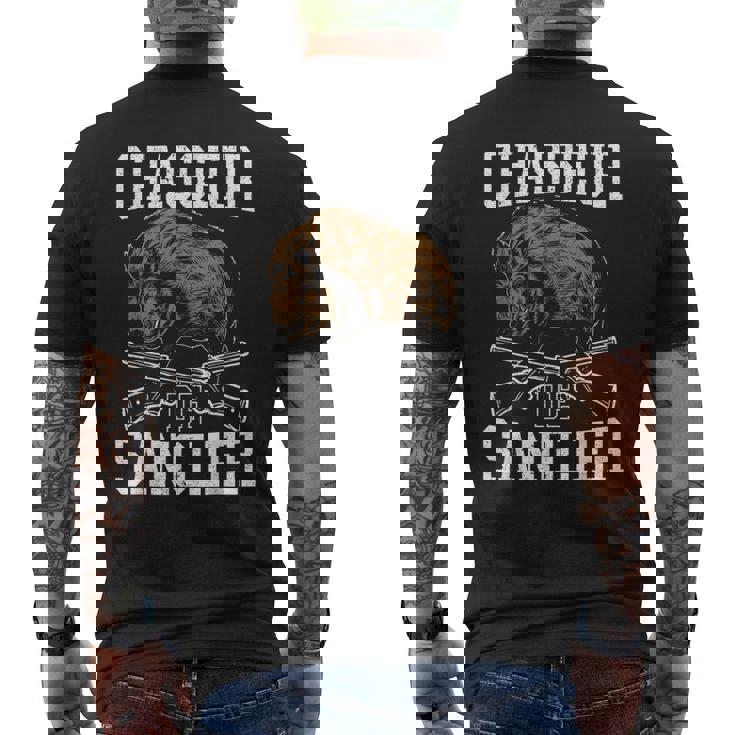 Chasseur De Sanglier Chasse Humour Cadeau Chasseur T-shirt imprimé au dos