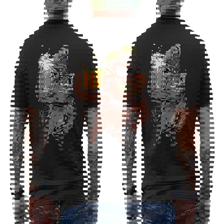 Chasseur Drôle De Sanglier Chasse & Bière T-shirt imprimé au dos