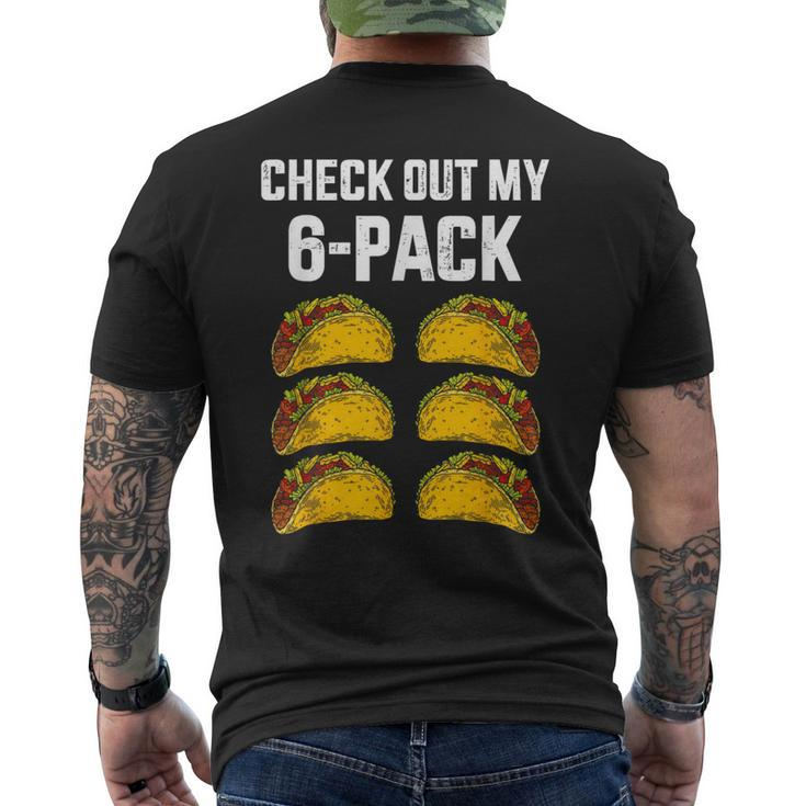 Check Out My Six 6 Pack With Tacos For Cinco De Mayo Mens Men's T-shirt Back Print