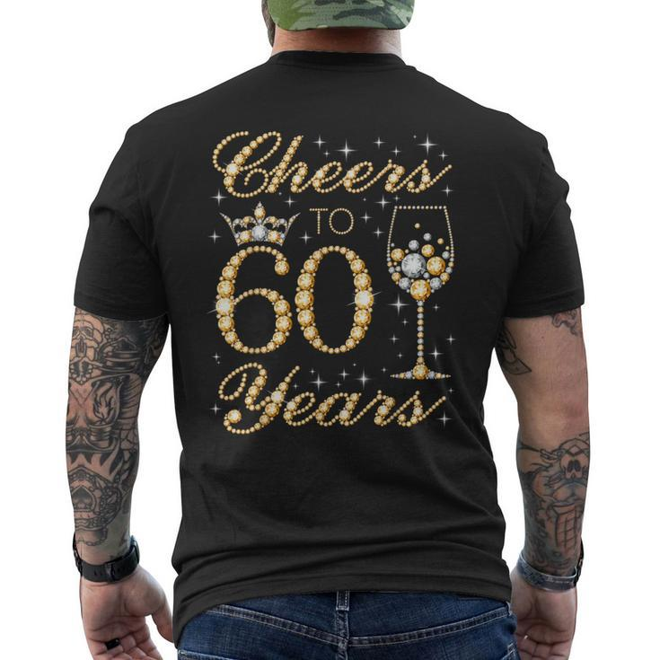 Cheers To 60 Years 60Th Queen's Birthday 60 Years Old Men's T-shirt Back Print
