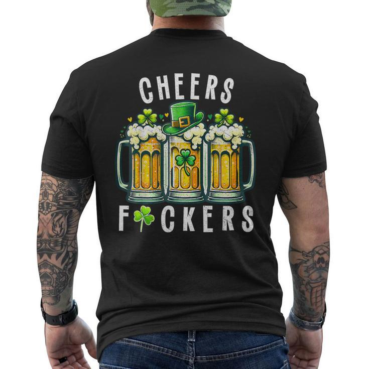 Cheers Fuckers St Patrick's Day Beer Drinking Men's T-shirt Back Print