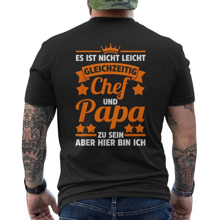 Chefateratertag Papa T-Shirt mit Rückendruck