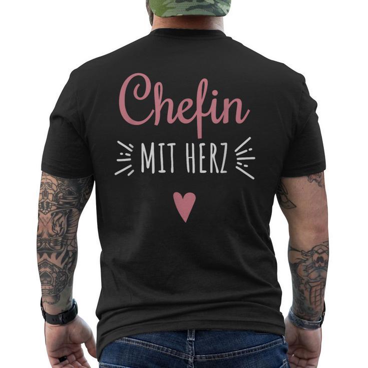 Chefin Mit Herz Beste Chefin Boss T-Shirt mit Rückendruck