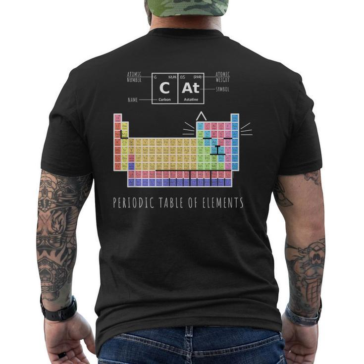 Chemistry Cat Periodic Table Of Elements Men's T-shirt Back Print