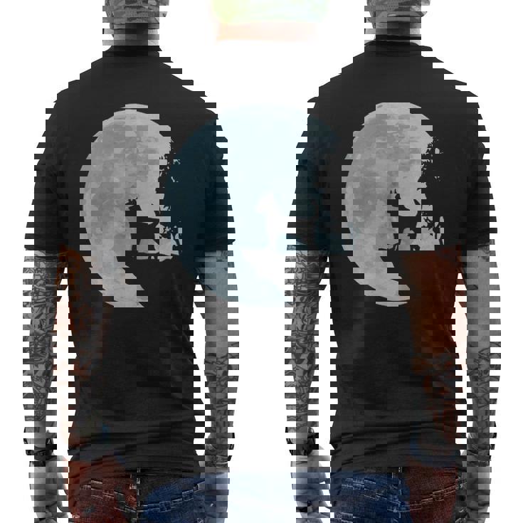 Chihuahua Dog Full Moon Love Sweet Puppy Owner Cute Pet Men's T-shirt Back Print