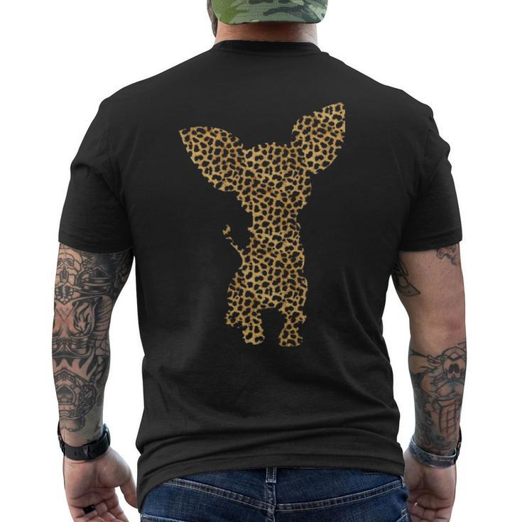 Chihuahua Leopard Print Dog Pup Animal Lover Women Gif Men's T-shirt Back Print
