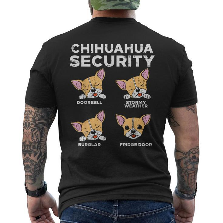 Chihuahua Security Chiwawa Pet Dog Lover Owner Men's T-shirt Back Print