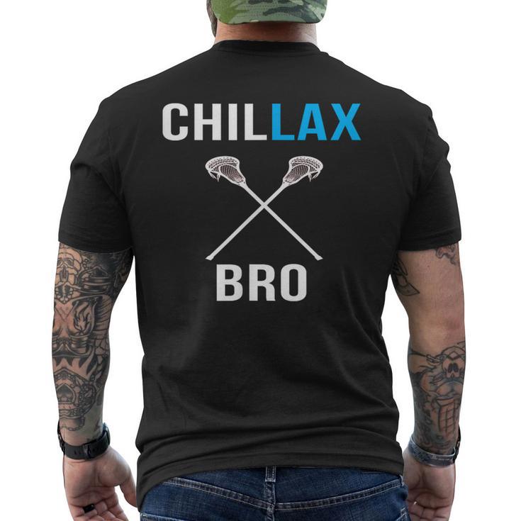 Chill Lax Bro Lacrosse Joke Lax Men's T-shirt Back Print