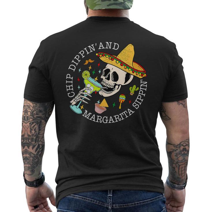 Chip Dippin And Margarita Sippin Cinco De Mayo Drinking Men's T-shirt Back Print