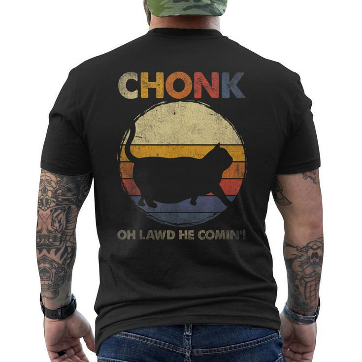 Chonk Cat Big Meme Retro Style Vintage Cats Memes Men's T-shirt Back Print