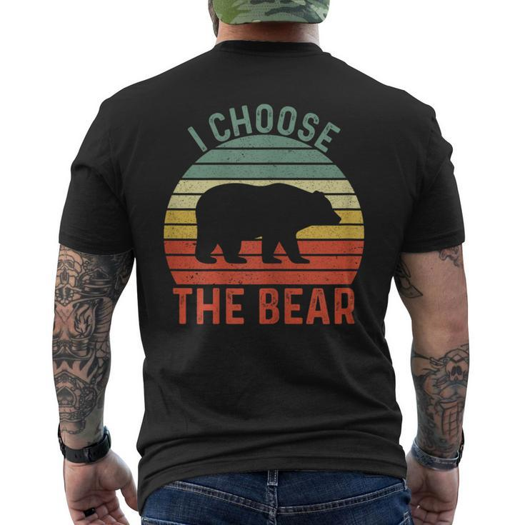 I Choose The Bear Camping Team Bears Bear In The Wood Men's T-shirt Back Print