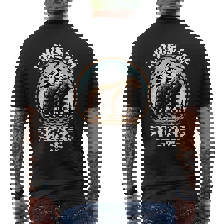 I Choose The Bear In The Woods Wild Bear Men's T-shirt Back Print