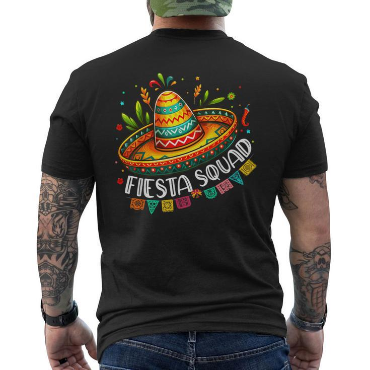 Cinco De Mayo 2024 Fiesta Squad Mexican Party Sombrero Hat Men's T-shirt Back Print