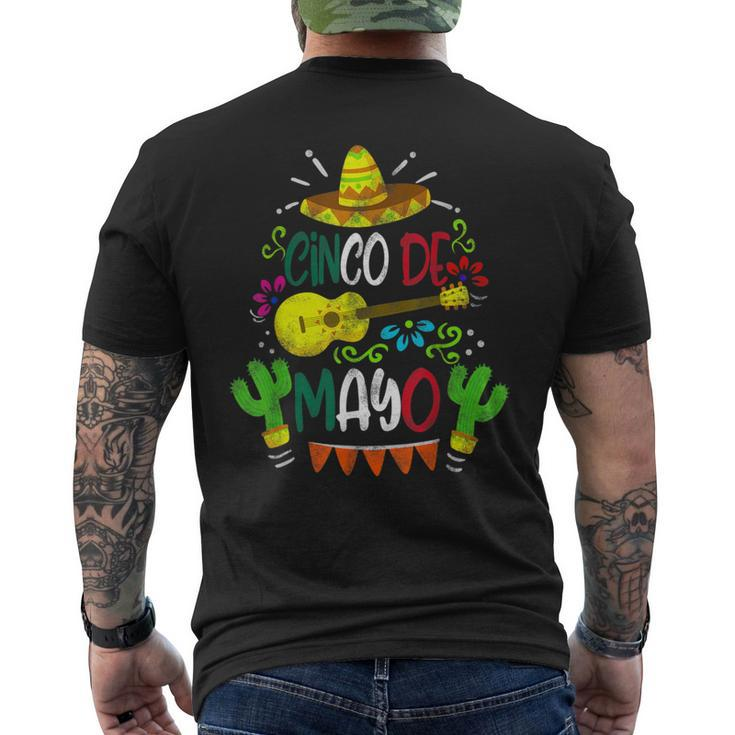 Cinco De Mayo Fiesta Taco Latino Music Mexican Sombrero Men's T-shirt Back Print