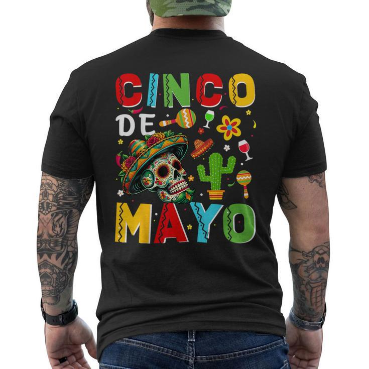 Cinco De Mayo Mexican Party Sugar Skull Fiesta 5 De Mayo Men's T-shirt Back Print
