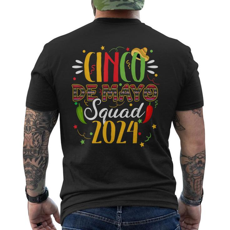 Cinco De Mayo Squad 2024 Family Matching Mexican Party Men's T-shirt Back Print
