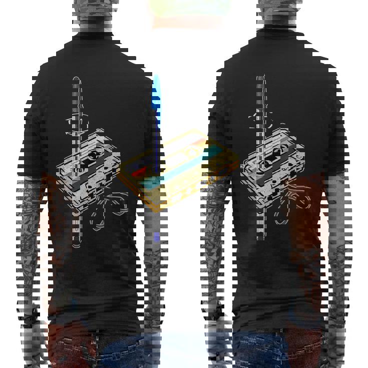 Cinta Cassetteintage Y Bolígrafo Friki Fiesta Años 80 90 Camiseta Hombre Estampado Espalda