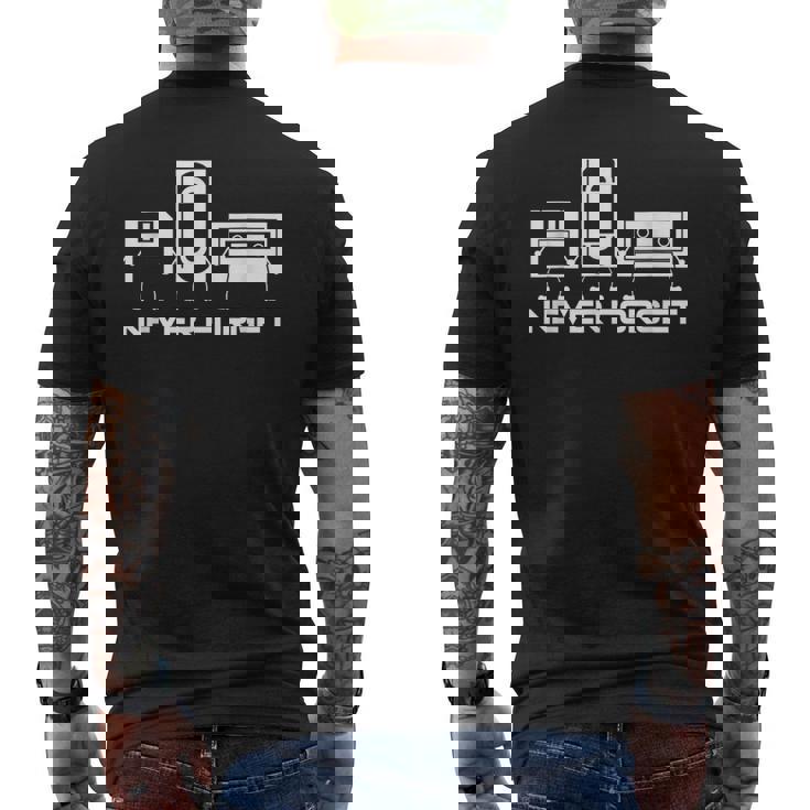 Cinta De Cassette De Audio Never Forget Camiseta Hombre Estampado Espalda