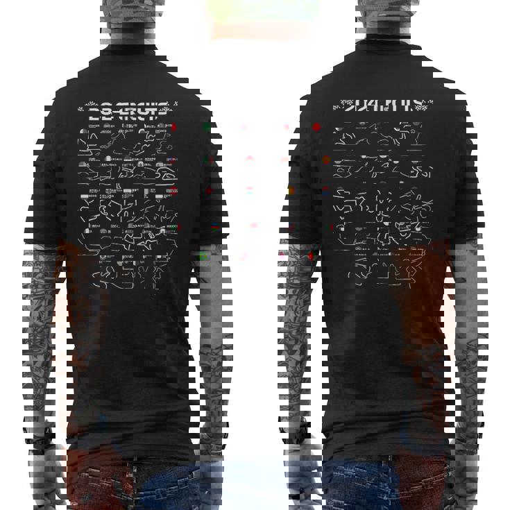 Circuitos De Fórmula Racing 2024 Coche De Carreras Formula Racing Camiseta Hombre Estampado Espalda