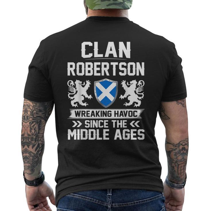 Clan Robertson Scottish Family Clan Scotland Wreaking Havoc Mens Back Print T-shirt