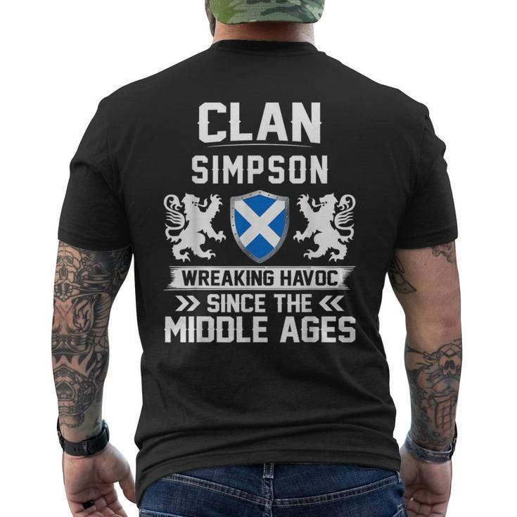 Clan Simpson Scottish Family Scotland Fathers Men's T-shirt Back Print