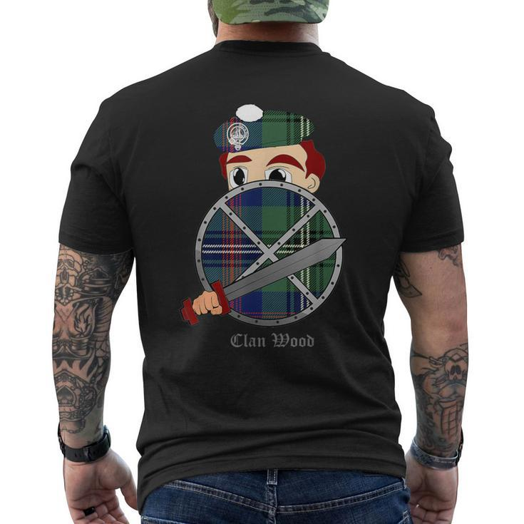 Clan Wood Surname Last Name Scottish Tartan Crest Men's T-shirt Back Print