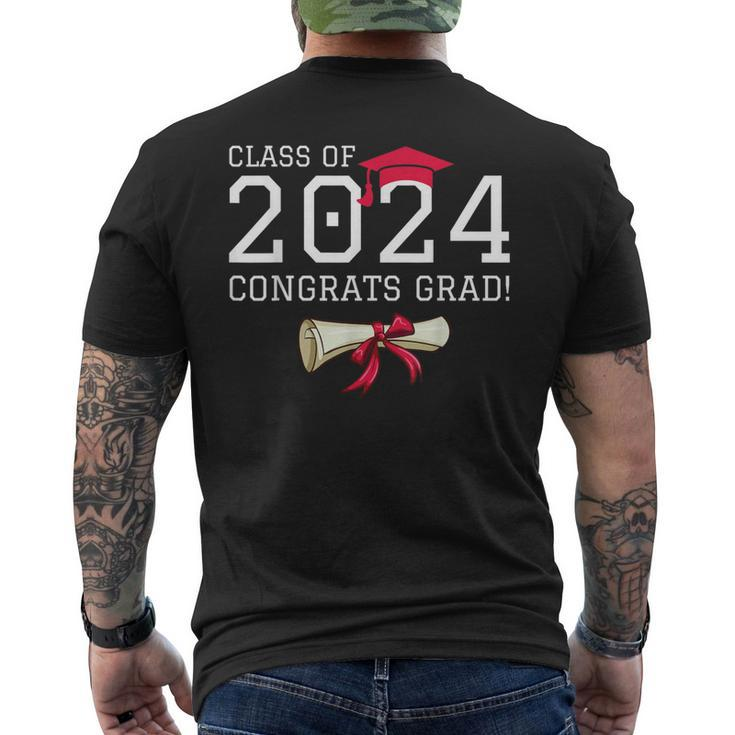 Class Of 2024 Congrats Grad Congratulations Graduate Men's T-shirt Back Print