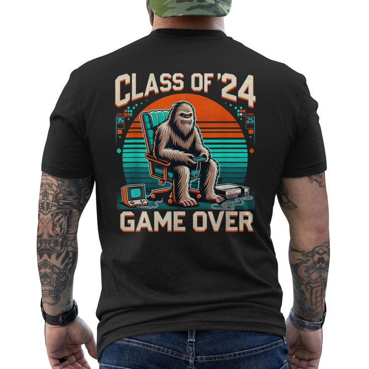 Class Of 2024 Graduation Seniors 24 Gamer Game Over Men's T-shirt Back Print