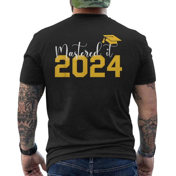 Class Of 2024 Mastered It College Masters Degree Graduation Men's T-shirt Back Print