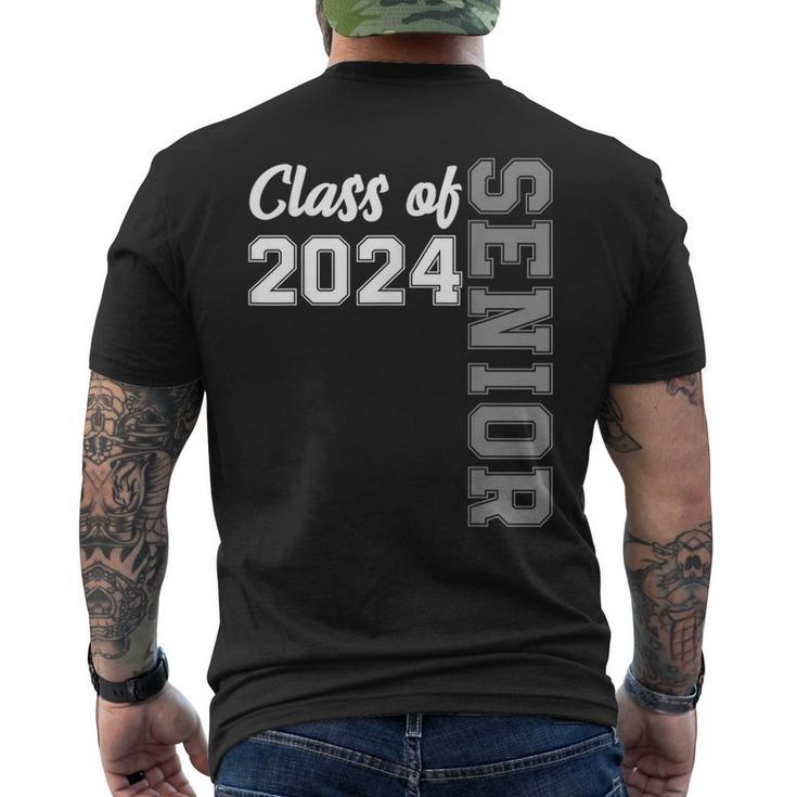 Class Of 2024 Senior 24 High School Graduation Party Men's T-shirt Back Print