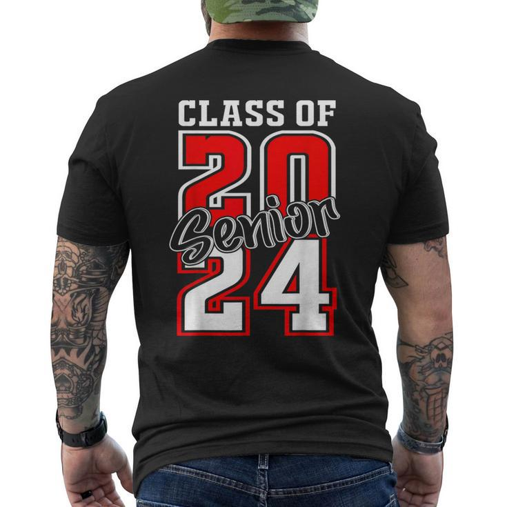 Class Of 2024 Senior 24 High School Graduation Party Men's T-shirt Back Print