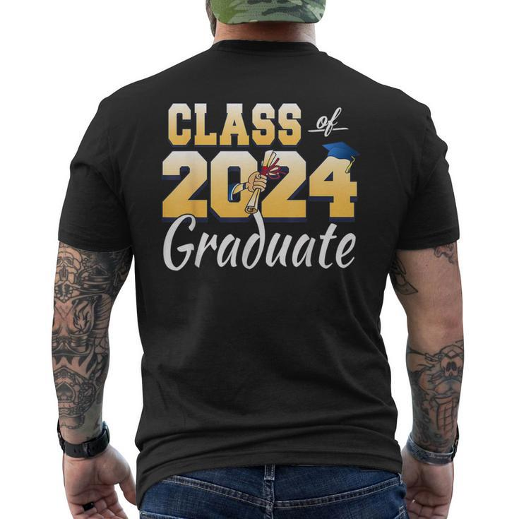 Class Of 2024 Senior 2024 Graduation Men's T-shirt Back Print