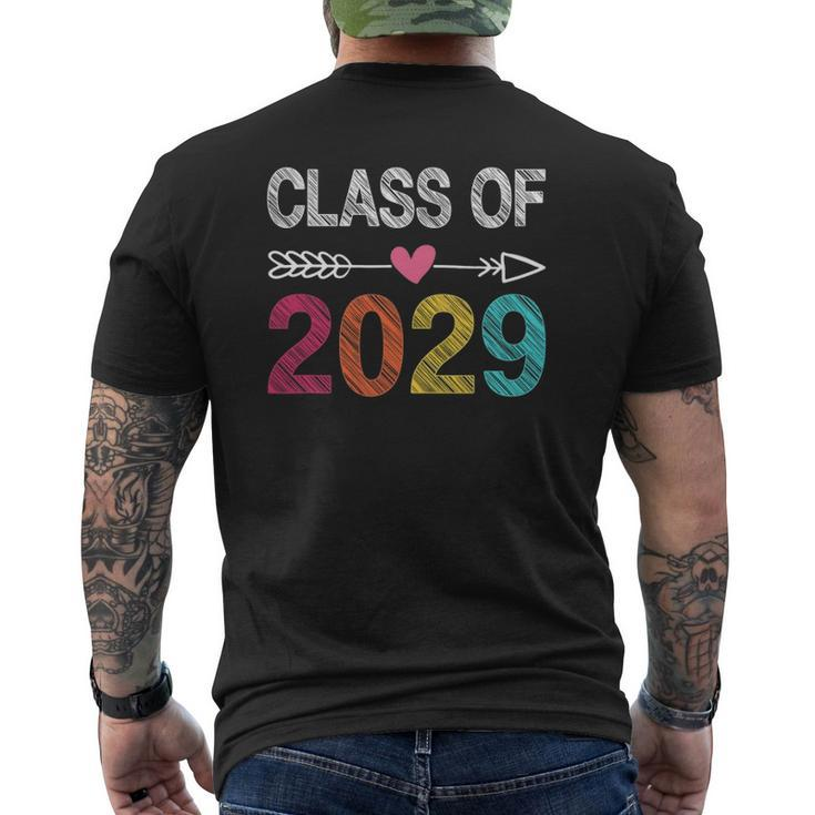 Class Of 2029 Pre-K Graduate Preschool Graduation Mens Back Print T-shirt