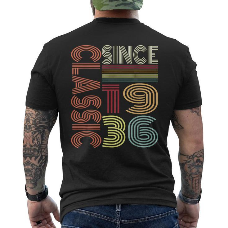 Classic Since 1936 Vintage Retro Style Birthday Graphic Men's T-shirt Back Print