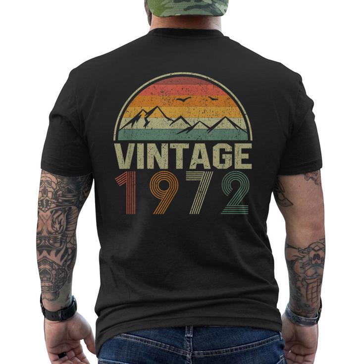 Classic 52Nd Birthday Idea Vintage 1972 Men's T-shirt Back Print