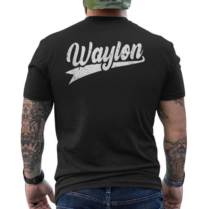 Classic 70S Retro Name Waylon Men's T-shirt Back Print