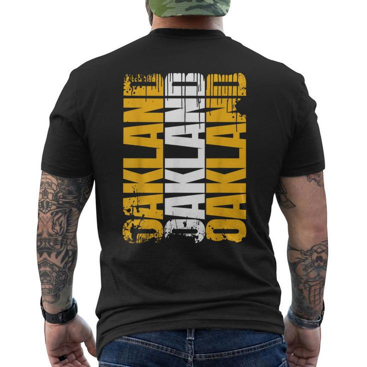 Classic Oakland Usa City Pride Grunge Oakland Men's T-shirt Back Print