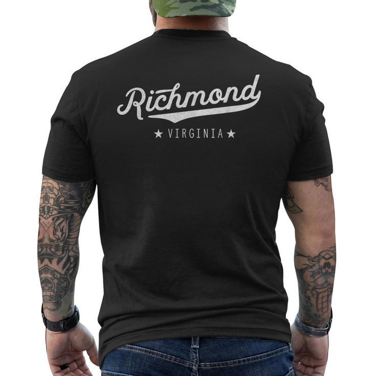 Classic Retro Vintage Richmond Virginia Home Usa Souvenir Men's T-shirt Back Print