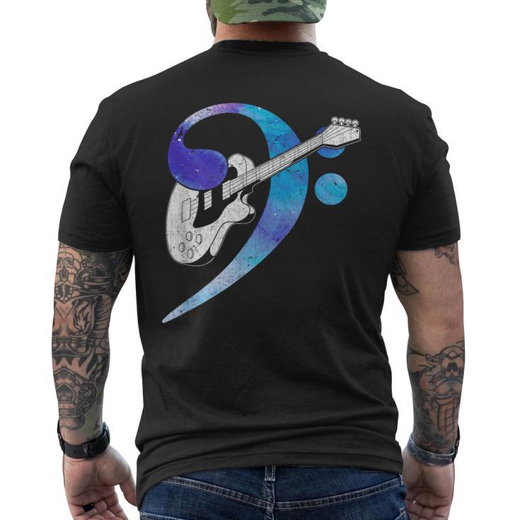 Clave Bajo Eléctrico Instrumento Música Rockero Rock Bajista Camiseta Hombre Estampado Espalda