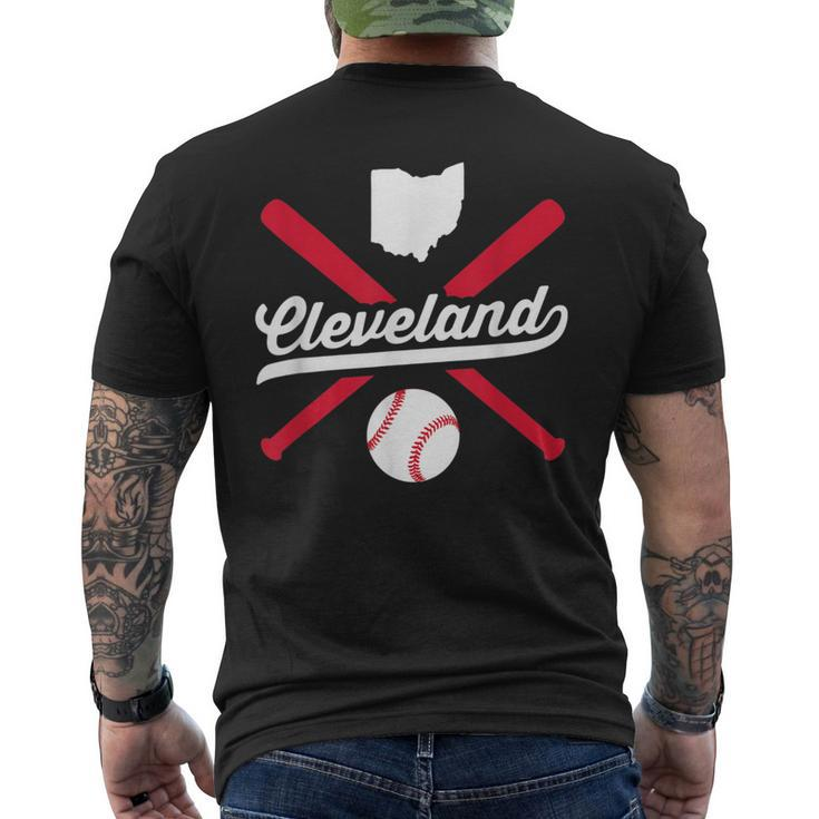 Cleveland Baseball Vintage Ohio Pride Navy Blue Love City Men's T-shirt Back Print
