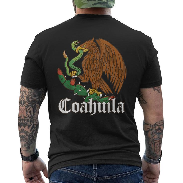 Coahuila Mexico With Mexican Eagle Coahuila Men's T-shirt Back Print